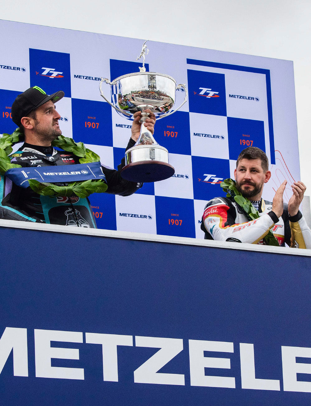 Isle of Man TT Races 2025 Metzeler Supertwin TT Race 1 Podium Backdrop